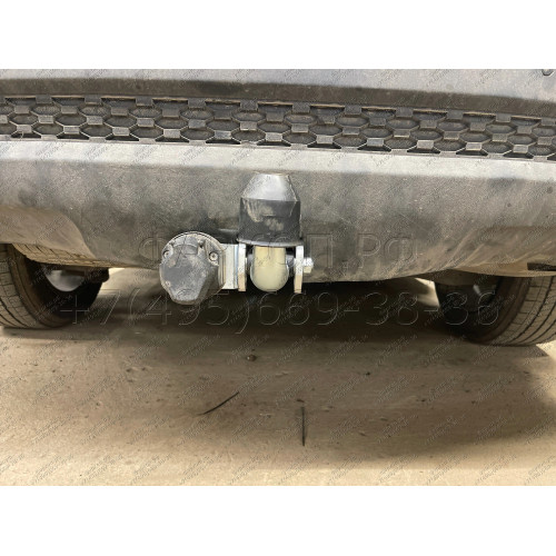 H069A GALIA Полностью оцинкованный фаркоп на Hyundai Santa Fe 2006-2012, Kia Sorento 2009-2012. Тип шара: A. Подрезка бампера. Нагрузки: 2500/100 кг, масса фаркопа 19,02 кг