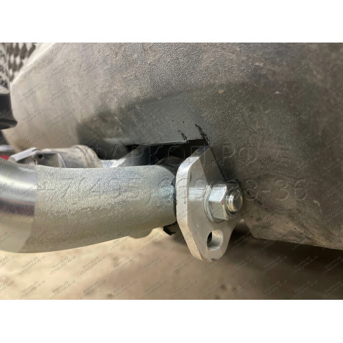 H069A GALIA Полностью оцинкованный фаркоп на Hyundai Santa Fe 2006-2012, Kia Sorento 2009-2012. Тип шара: A. Подрезка бампера. Нагрузки: 2500/100 кг, масса фаркопа 19,02 кг