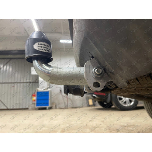 H069A GALIA Полностью оцинкованный фаркоп на Hyundai Santa Fe 2006-2012, Kia Sorento 2009-2012. Тип шара: A. Подрезка бампера. Нагрузки: 2500/100 кг, масса фаркопа 19,02 кг