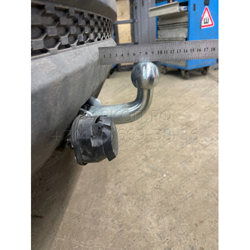 H069A GALIA Полностью оцинкованный фаркоп на Hyundai Santa Fe 2006-2012, Kia Sorento 2009-2012. Тип шара: A. Подрезка бампера. Нагрузки: 2500/100 кг, масса фаркопа 19,02 кг