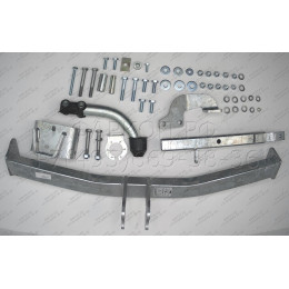 H079A GALIA Полностью оцинкованный фаркоп на Honda Jazz 2008-2014, Honda Fit 2008-2013. Тип шара: A. Невидимый вырез бампера. Нагрузки: 1100/82 кг, масса фаркопа 17,01 кг