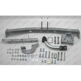 H079A GALIA Полностью оцинкованный фаркоп на Honda Jazz 2008-2014, Honda Fit 2008-2013. Тип шара: A. Невидимый вырез бампера. Нагрузки: 1100/82 кг, масса фаркопа 17,01 кг