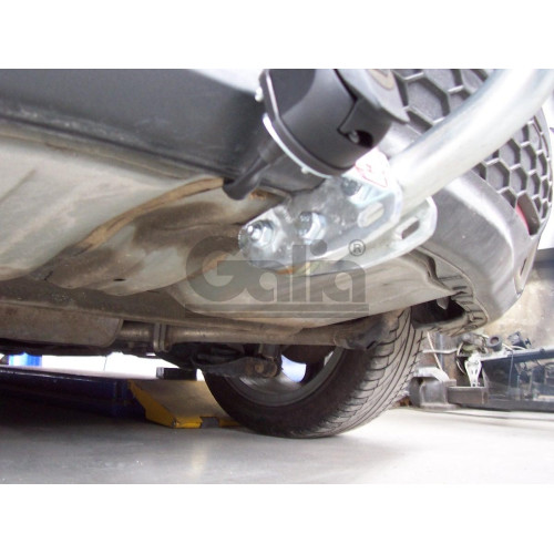 H082A GALIA Полностью оцинкованный фаркоп на Honda Civic хетчбек 5 дверей 2006-2012, 2 выхлопные трубы. Тип шара: A. Подрезка бампера. Нагрузки: 1500/75 кг, масса фаркопа 14,82 кг
