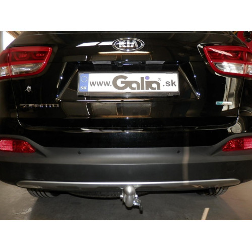 H091C GALIA Полностью оцинкованный фаркоп на Hyundai Santa Fe 2012-2018, 2018-2021, Kia Sorento 2012-2015, 2015-2020. Подрозетник убирается за бампер. Тип шара: C (горизонтальный съемный). Подрезка бампера. Нагрузки: 2600/120 кг, масса фаркопа 18,57 кг