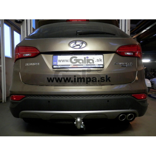 H091C GALIA Полностью оцинкованный фаркоп на Hyundai Santa Fe 2012-2018, 2018-2021, Kia Sorento 2012-2015, 2015-2020. Подрозетник убирается за бампер. Тип шара: C (горизонтальный съемный). Подрезка бампера. Нагрузки: 2600/120 кг, масса фаркопа 18,57 кг