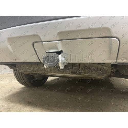 H091C GALIA Полностью оцинкованный фаркоп на Hyundai Santa Fe 2012-2018, 2018-2021, Kia Sorento 2012-2015, 2015-2020. Подрозетник убирается за бампер. Тип шара: C (горизонтальный съемный). Подрезка бампера. Нагрузки: 2600/120 кг, масса фаркопа 18,57 кг