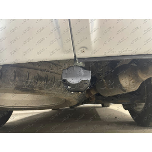 H091C GALIA Полностью оцинкованный фаркоп на Hyundai Santa Fe 2012-2018, 2018-2021, Kia Sorento 2012-2015, 2015-2020. Подрозетник убирается за бампер. Тип шара: C (горизонтальный съемный). Подрезка бампера. Нагрузки: 2600/120 кг, масса фаркопа 18,57 кг