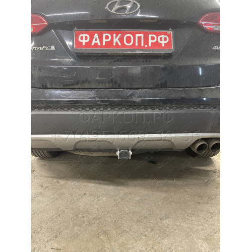 H091C GALIA Полностью оцинкованный фаркоп на Hyundai Santa Fe 2012-2018, 2018-2021, Kia Sorento 2012-2015, 2015-2020. Подрозетник убирается за бампер. Тип шара: C (горизонтальный съемный). Подрезка бампера. Нагрузки: 2600/120 кг, масса фаркопа 18,57 кг