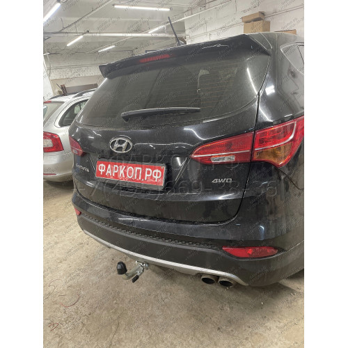 H091C GALIA Полностью оцинкованный фаркоп на Hyundai Santa Fe 2012-2018, 2018-2021, Kia Sorento 2012-2015, 2015-2020. Подрозетник убирается за бампер. Тип шара: C (горизонтальный съемный). Подрезка бампера. Нагрузки: 2600/120 кг, масса фаркопа 18,57 кг