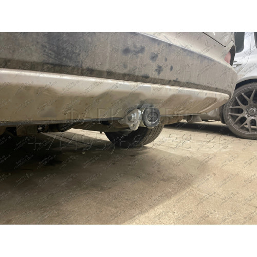 H091C GALIA Полностью оцинкованный фаркоп на Hyundai Santa Fe 2012-2018, 2018-2021, Kia Sorento 2012-2015, 2015-2020. Подрозетник убирается за бампер. Тип шара: C (горизонтальный съемный). Подрезка бампера. Нагрузки: 2600/120 кг, масса фаркопа 18,57 кг