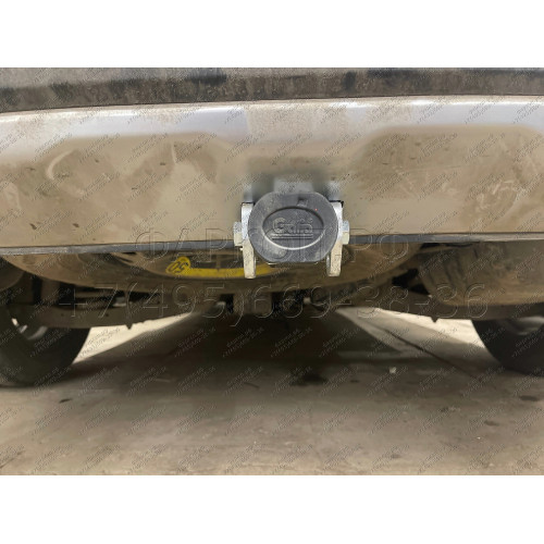 H091C GALIA Полностью оцинкованный фаркоп на Hyundai Santa Fe 2012-2018, 2018-2021, Kia Sorento 2012-2015, 2015-2020. Подрозетник убирается за бампер. Тип шара: C (горизонтальный съемный). Подрезка бампера. Нагрузки: 2600/120 кг, масса фаркопа 18,57 кг