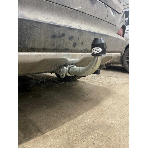 H091C GALIA Полностью оцинкованный фаркоп на Hyundai Santa Fe 2012-2018, 2018-2021, Kia Sorento 2012-2015, 2015-2020. Подрозетник убирается за бампер. Тип шара: C (горизонтальный съемный). Подрезка бампера. Нагрузки: 2600/120 кг, масса фаркопа 18,57 кг