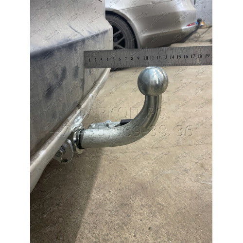 H091C GALIA Полностью оцинкованный фаркоп на Hyundai Santa Fe 2012-2018, 2018-2021, Kia Sorento 2012-2015, 2015-2020. Подрозетник убирается за бампер. Тип шара: C (горизонтальный съемный). Подрезка бампера. Нагрузки: 2600/120 кг, масса фаркопа 18,57 кг