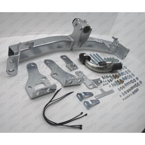 H091C GALIA Полностью оцинкованный фаркоп на Hyundai Santa Fe 2012-2018, 2018-2021, Kia Sorento 2012-2015, 2015-2020. Подрозетник убирается за бампер. Тип шара: C (горизонтальный съемный). Подрезка бампера. Нагрузки: 2600/120 кг, масса фаркопа 18,57 кг