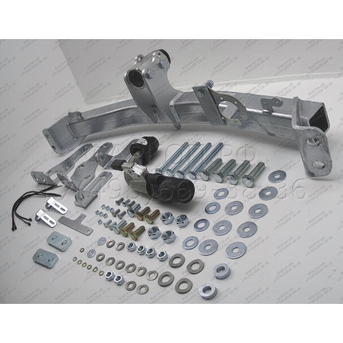 H091C GALIA Полностью оцинкованный фаркоп на Hyundai Santa Fe 2012-2018, 2018-2021, Kia Sorento 2012-2015, 2015-2020. Подрозетник убирается за бампер. Тип шара: C (горизонтальный съемный). Подрезка бампера. Нагрузки: 2600/120 кг, масса фаркопа 18,57 кг