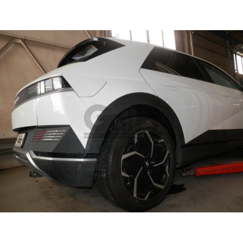 H110C GALIA Полностью оцинкованный фаркоп на Hyundai Ioniq 5 2021-. Тип шара: C (горизонтальный съемный). Невидимый вырез бампера. Нагрузки: 1600/100 кг, масса фаркопа 17,07 кг