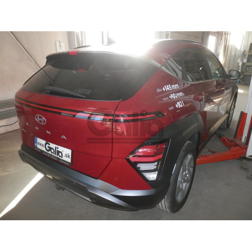 H117A GALIA Полностью оцинкованный фаркоп на Hyundai Kona 2023-. Тип шара: A. Установка без снятия и выреза бампера. Нагрузки: 1400/80 кг, масса фаркопа 15,12 кг