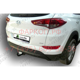 H226-A Лидер-плюс ТСУ для Hyundai Tucson дорестайл 2015-2018, Kia Sportage 4 дорестайл 2016-2018 без снятия и выреза бампера. Нагрузки: 1500/75 кг, масса фаркопа 16,1 кг (бе