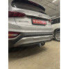 H230-A Лидер-плюс ТСУ для Hyundai Santa Fe TM дизель 2018-2021. Требуется подрезка бампера. Нагрузки: 1300/75 кг, масса фаркопа 17,4 кг (без электрики в комплекте)