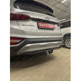 H230-A Лидер-плюс ТСУ для Hyundai Santa Fe TM дизель 2018-2021. Требуется подрезка бампера. Нагрузки: 1300/75 кг, масса фаркопа 17,4 кг (без электрики в комплекте)
