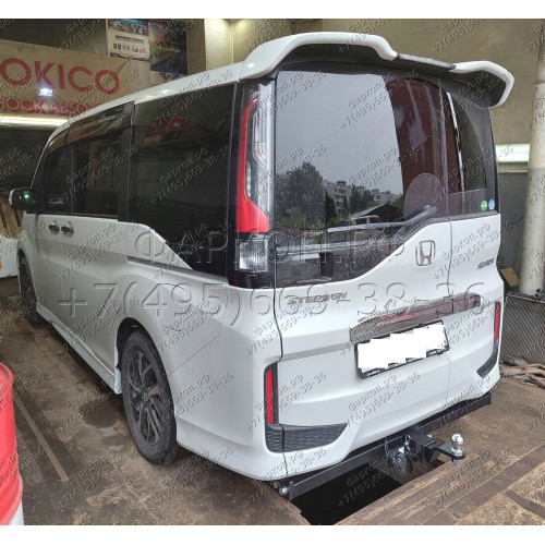 H.H10.E HALTY Фаркоп на Honda Stepwagon 2WD/4WD, в т.ч. Spada, в т.ч. Hybrid 2015-2022. Открытие двери только при снятом крюке без подрезки бампера. Тип шара: E. Нагрузки: 1300/75 кг, масса фаркопа 24,6 кг