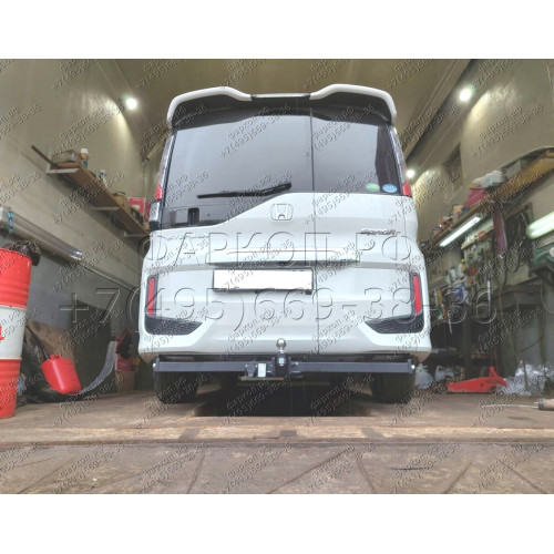 H.H10.E HALTY Фаркоп на Honda Stepwagon 2WD/4WD, в т.ч. Spada, в т.ч. Hybrid 2015-2022. Открытие двери только при снятом крюке без подрезки бампера. Тип шара: E. Нагрузки: 1300/75 кг, масса фаркопа 24,6 кг