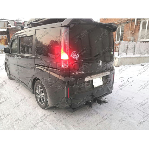 H.H10.E HALTY Фаркоп на Honda Stepwagon 2WD/4WD, в т.ч. Spada, в т.ч. Hybrid 2015-2022. Открытие двери только при снятом крюке без подрезки бампера. Тип шара: E. Нагрузки: 1300/75 кг, масса фаркопа 24,6 кг