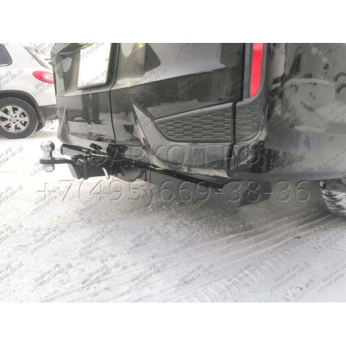 H.H10.E HALTY Фаркоп на Honda Stepwagon 2WD/4WD, в т.ч. Spada, в т.ч. Hybrid 2015-2022. Открытие двери только при снятом крюке без подрезки бампера. Тип шара: E. Нагрузки: 1300/75 кг, масса фаркопа 24,6 кг
