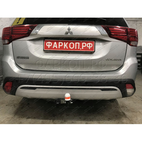 7140 Трейлер Фаркоп для Mitsubishi Outlander 2012-2022. Требуется подрезка бампера. Тип шара: A. Нагрузки: 1200/60 кг, масса фаркопа 18,7 кг (без электрики в комплекте)