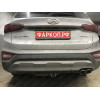 H091C GALIA Полностью оцинкованный фаркоп на Hyundai Santa Fe 2012-2018, 2018-2021, Kia Sorento 2012-2015, 2015-2020. Подрозетник убирается за бампер. Тип шара: C (горизонтальный съемный). Подрезка бампера. Нагрузки: 2600/120 кг, масса фаркопа 18,57 кг