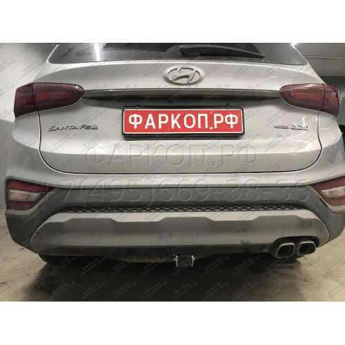 H091C GALIA Полностью оцинкованный фаркоп на Hyundai Santa Fe 2012-2018, 2018-2021, Kia Sorento 2012-2015, 2015-2020. Подрозетник убирается за бампер. Тип шара: C (горизонтальный съемный). Подрезка бампера. Нагрузки: 2600/120 кг, масса фаркопа 18,57 кг