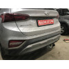 H091C GALIA Полностью оцинкованный фаркоп на Hyundai Santa Fe 2012-2018, 2018-2021, Kia Sorento 2012-2015, 2015-2020. Подрозетник убирается за бампер. Тип шара: C (горизонтальный съемный). Подрезка бампера. Нагрузки: 2600/120 кг, масса фаркопа 18,57 кг