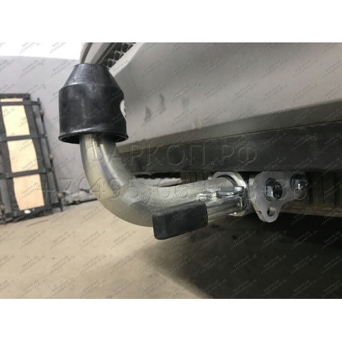 H091C GALIA Полностью оцинкованный фаркоп на Hyundai Santa Fe 2012-2018, 2018-2021, Kia Sorento 2012-2015, 2015-2020. Подрозетник убирается за бампер. Тип шара: C (горизонтальный съемный). Подрезка бампера. Нагрузки: 2600/120 кг, масса фаркопа 18,57 кг