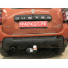 9041 Трейлер Фаркоп для Renault Duster 2011-2015, 2015-2021, 2021-2022 без снятия и подрезки бампера, Nissan Terrano 2014-2022 требуется подрезка бампера. Тип шара: A. Нагрузки: 1200/60 кг, масса фаркопа 15,5 кг (без электрики в комплекте)