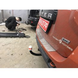 9041 Трейлер Фаркоп для Renault Duster 2011-2015, 2015-2021, 2021-2022 без снятия и подрезки бампера, Nissan Terrano 2014-2022 требуется подрезка бампера. Тип шара: A. Нагрузк