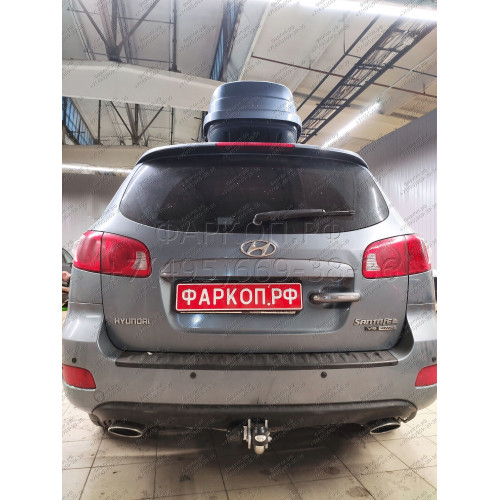 H069A GALIA Полностью оцинкованный фаркоп на Hyundai Santa Fe 2006-2012, Kia Sorento 2009-2012. Тип шара: A. Подрезка бампера. Нагрузки: 2500/100 кг, масса фаркопа 19,02 кг