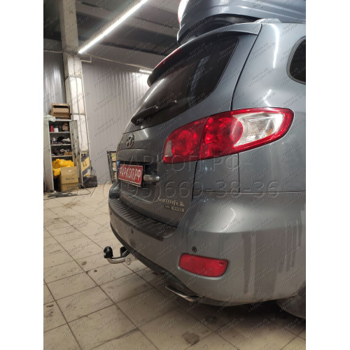 H069A GALIA Полностью оцинкованный фаркоп на Hyundai Santa Fe 2006-2012, Kia Sorento 2009-2012. Тип шара: A. Подрезка бампера. Нагрузки: 2500/100 кг, масса фаркопа 19,02 кг