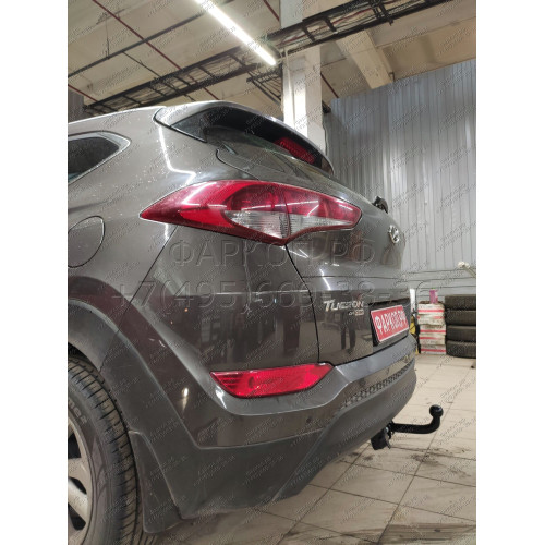 H226-A Лидер-плюс ТСУ для Hyundai Tucson дорестайл 2015-2018, Kia Sportage 4 дорестайл 2016-2018 без снятия и выреза бампера. Нагрузки: 1500/75 кг, масса фаркопа 16,1 кг (без электрики в комплекте)