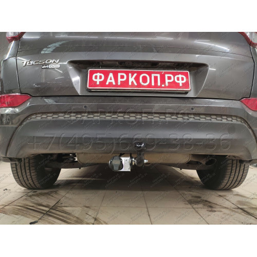 H226-A Лидер-плюс ТСУ для Hyundai Tucson дорестайл 2015-2018, Kia Sportage 4 дорестайл 2016-2018 без снятия и выреза бампера. Нагрузки: 1500/75 кг, масса фаркопа 16,1 кг (без электрики в комплекте)