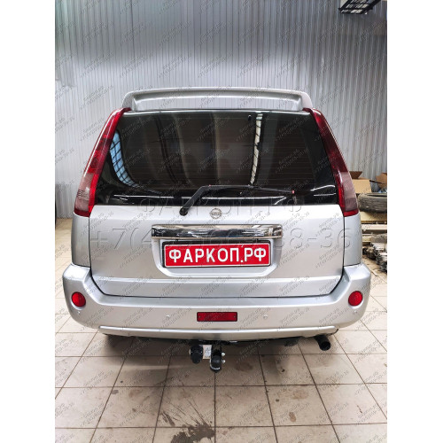 N102-A Лидер-плюс ТСУ для Nissan X-Trail T30 2001-2007. Требуется подрезка бампера. Нагрузки: 1500/75 кг, масса фаркопа 12,58 кг (без электрики в комплекте)