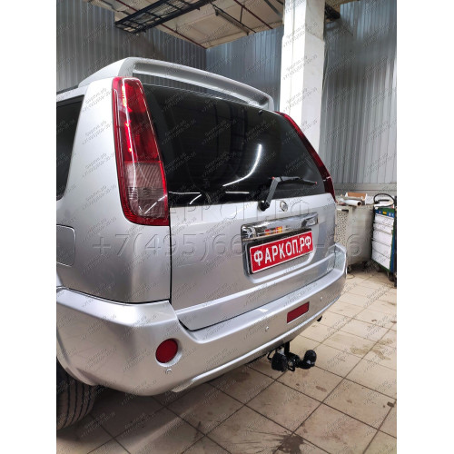 N102-A Лидер-плюс ТСУ для Nissan X-Trail T30 2001-2007. Требуется подрезка бампера. Нагрузки: 1500/75 кг, масса фаркопа 12,58 кг (без электрики в комплекте)