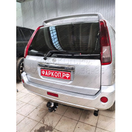 N102-A Лидер-плюс ТСУ для Nissan X-Trail T30 2001-2007. Требуется подрезка бампера. Нагрузки: 1500/75 кг, масса фаркопа 12,58 кг (без электрики в комплекте)