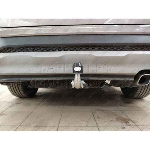 H091C GALIA Полностью оцинкованный фаркоп на Hyundai Santa Fe 2012-2018, 2018-2021, Kia Sorento 2012-2015, 2015-2020. Подрозетник убирается за бампер. Тип шара: C (горизонтальный съемный). Подрезка бампера. Нагрузки: 2600/120 кг, масса фаркопа 18,57 кг