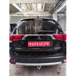 M126A GALIA Полностью оцинкованный фаркоп на Mitsubishi Outlander 2012-2019, 2019-2022. Подрозетник убирается за бампер. Тип шара: A. Подрезка бампера. Нагрузки: 2000/1