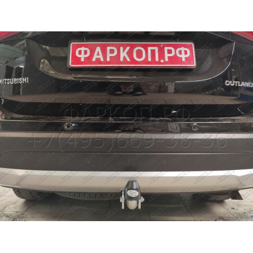 M126A GALIA Полностью оцинкованный фаркоп на Mitsubishi Outlander 2012-2019, 2019-2022. Подрозетник убирается за бампер. Тип шара: A. Подрезка бампера. Нагрузки: 2000/100 кг, масса фаркопа 21,42 кг