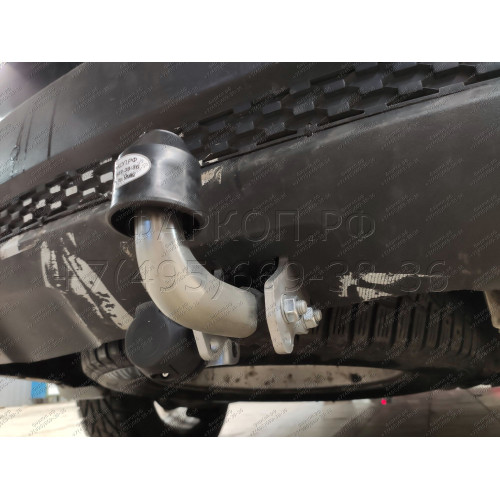 H069A GALIA Полностью оцинкованный фаркоп на Hyundai Santa Fe 2006-2012, Kia Sorento 2009-2012. Тип шара: A. Подрезка бампера. Нагрузки: 2500/100 кг, масса фаркопа 19,02 кг