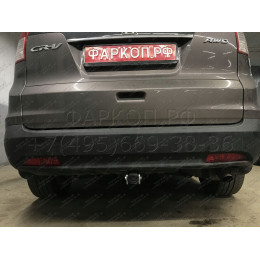 H089C GALIA Полностью оцинкованный фаркоп на Honda CR-V IV 2012-2017. Подрозетник убирается за бампер. Тип шара: C (горизонтальный съемный). Невидимый вырез