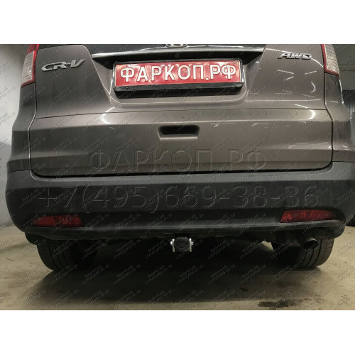 H089C GALIA Полностью оцинкованный фаркоп на Honda CR-V IV 2012-2017. Подрозетник убирается за бампер. Тип шара: C (горизонтальный съемный). Невидимый вырез бампера. Нагрузки: 2000/100 кг, масса фаркопа 19,27 кг