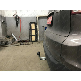 H089C GALIA Полностью оцинкованный фаркоп на Honda CR-V IV 2012-2017. Подрозетник убирается за бампер. Тип шара: C (горизонтальный съемный). Невидимый вырез