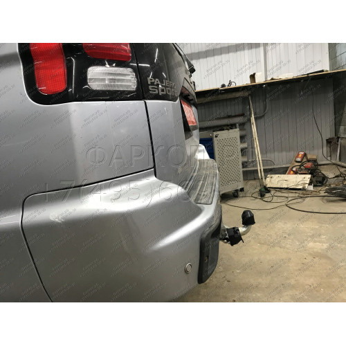M057A GALIA Полностью оцинкованный фаркоп на Mitsubishi Pajero Sport 1998-2008, Mitsubishi Shogun 1998-2010, Mitsubishi Montero Sport 1998-2010. Тип шара: A. Установка без снятия и выреза бампера. Нагрузки: 3000/120 кг, масса фаркопа 18,75 кг